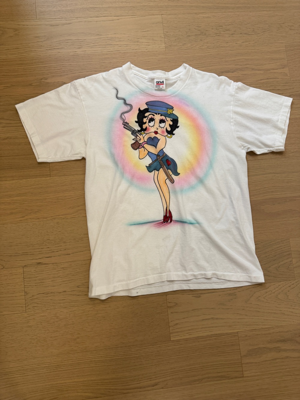 1990S BETTY BOOP AIRBRUSH T-SHIRT - Picture 2 of 3
